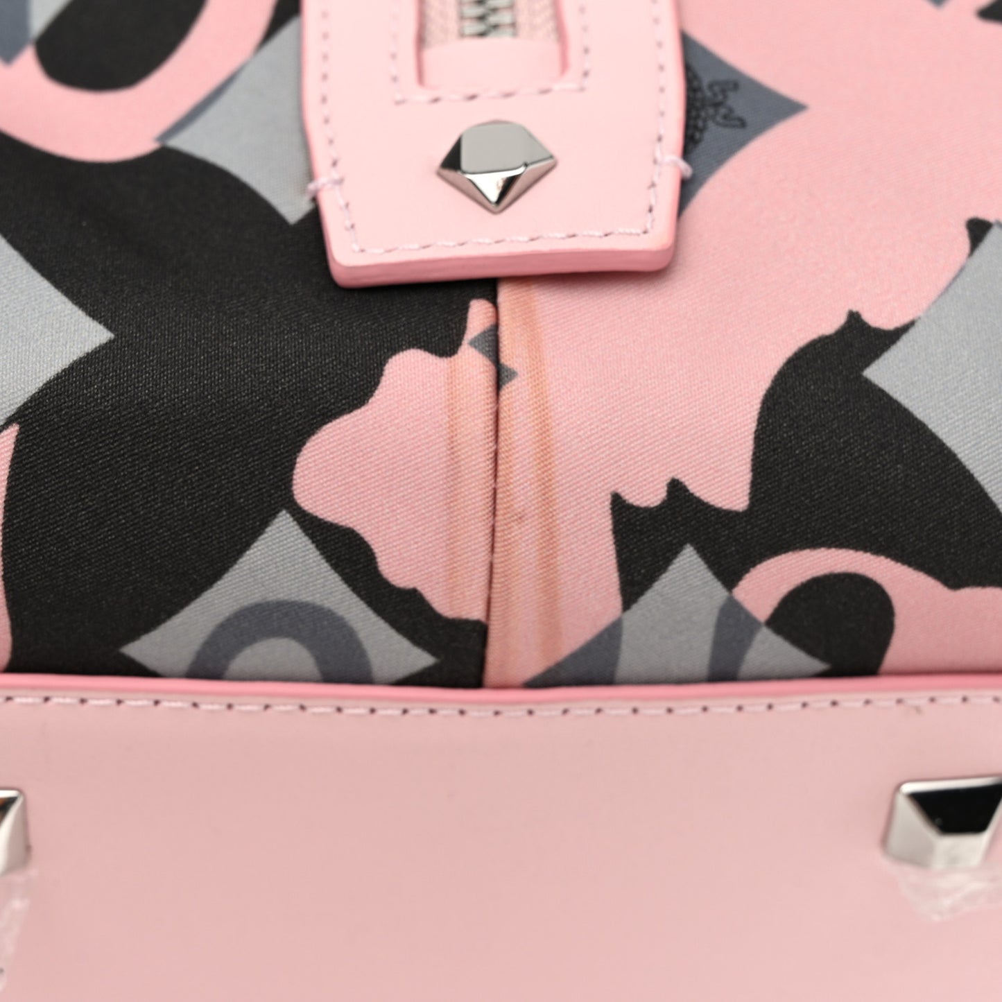Nylon Camo Top Handle Satchel Pink Blush