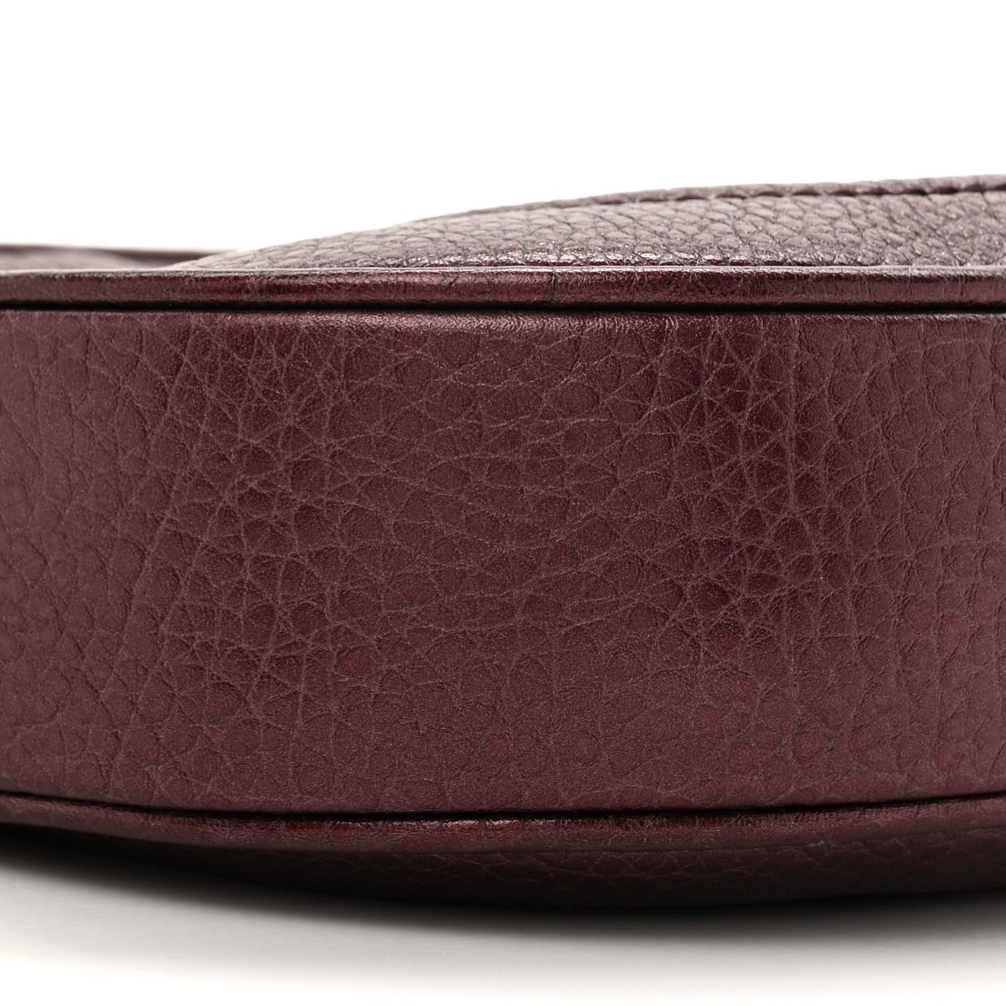 Metallic Pebbled Calfskin Mini Soho Chain Bag Purple
