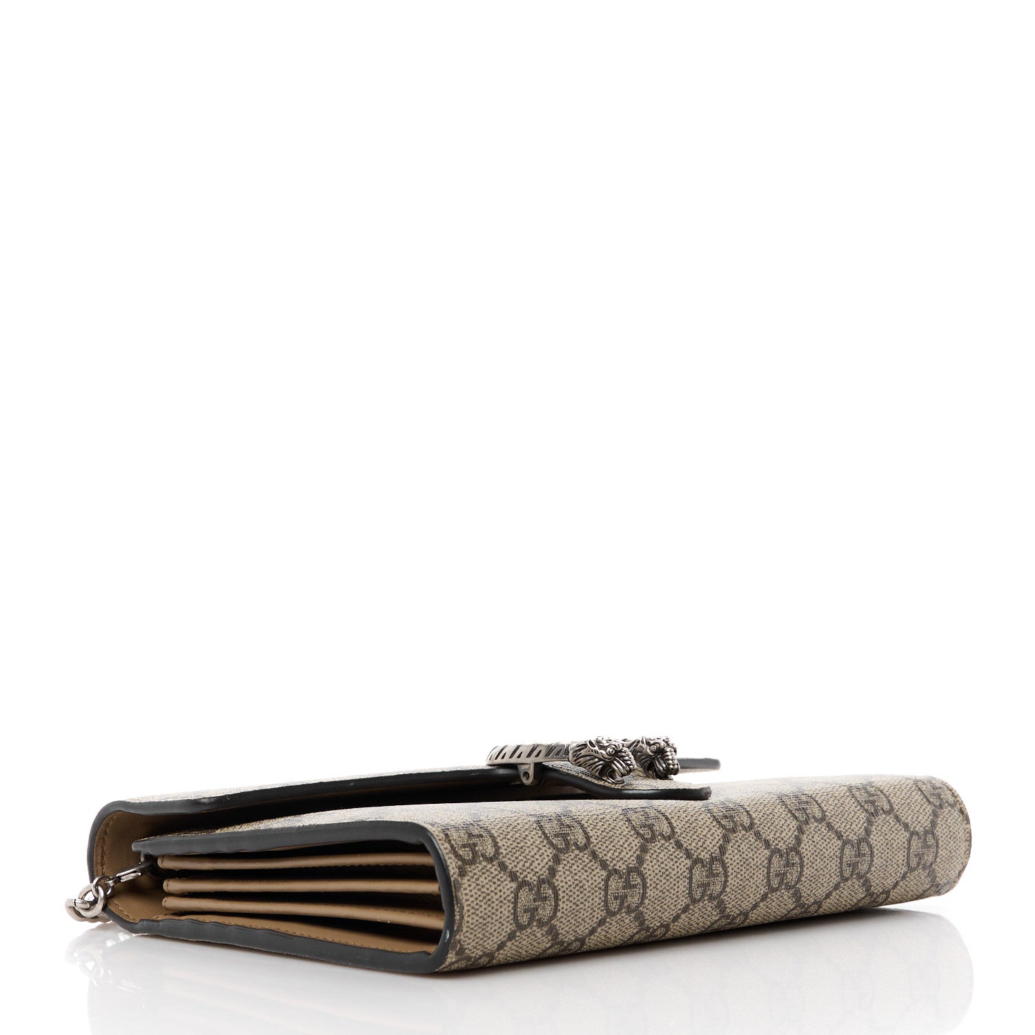 Gucci GG Supreme Monogram Mini Dionysus Chain Wallet Beige Taupe 4 of 14