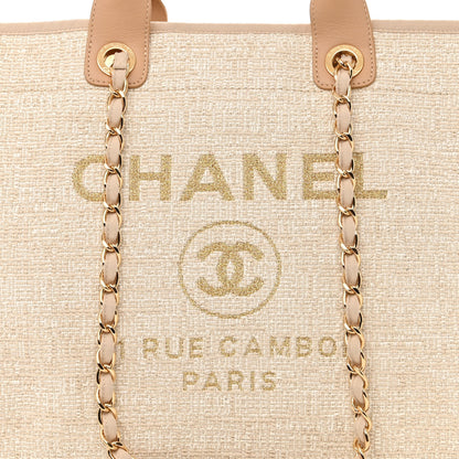 Chanel Canvas Medium Deauville Tote Light Beige 8 of 10