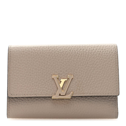 Louis Vuitton Taurillon Capucines Compact Wallet Galet 1 of 7