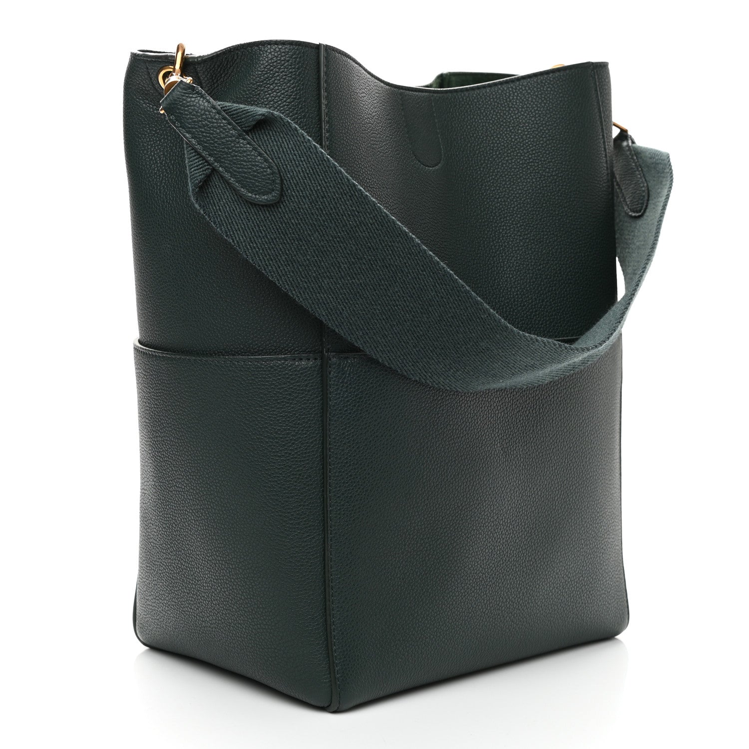 Celine Soft Grained Calfskin Sangle Bucket Bag Amazone 3 of 10