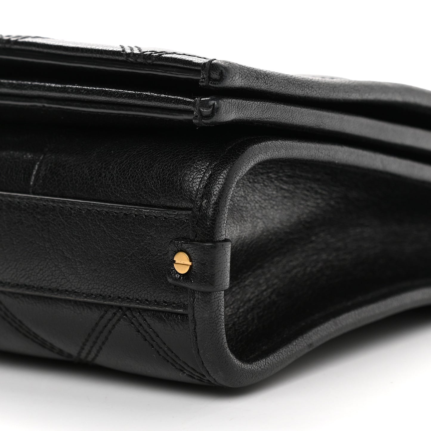 Lambskin Quilted Mini Becky Chain Bag Black