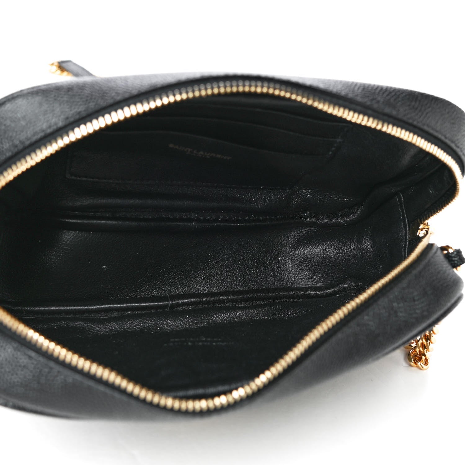Saint Laurent Grain De Poudre Matelasse Monogram Mini Lou Camera Bag Black 3 of 4