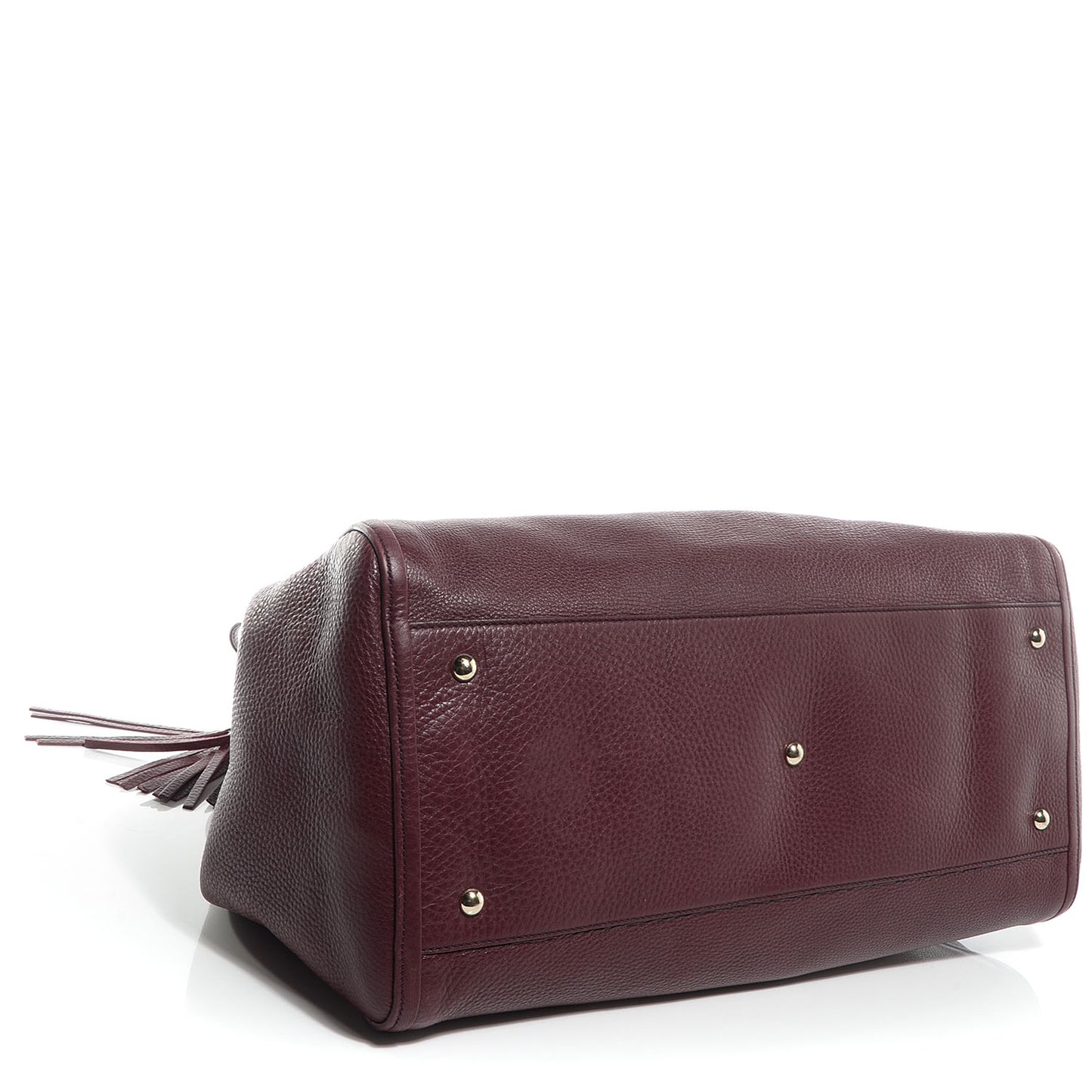 Pebbled Calfskin Large Soho Shoulder Bag Bordeaux