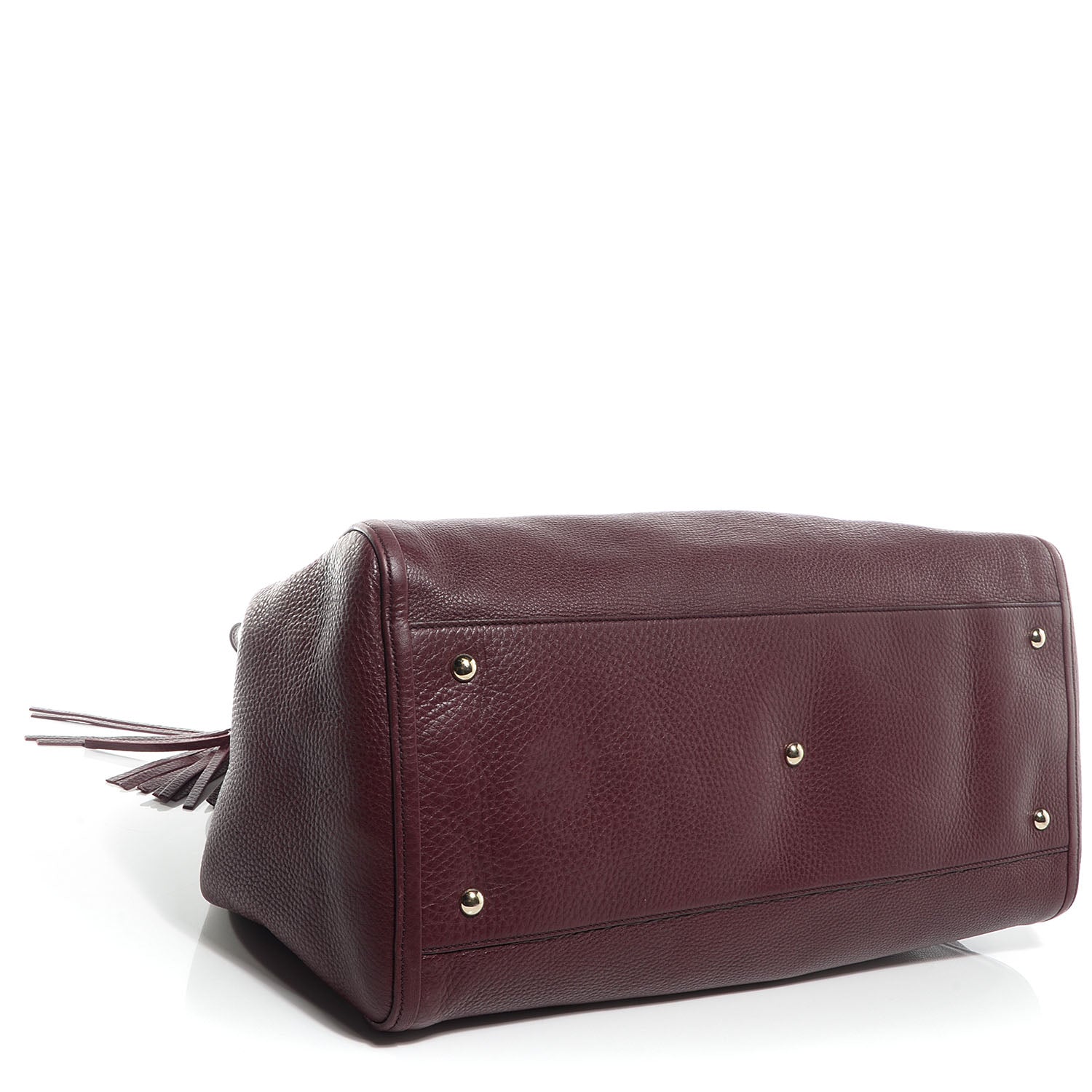 Gucci Pebbled Calfskin Large Soho Shoulder Bag Bordeaux 3 of 6