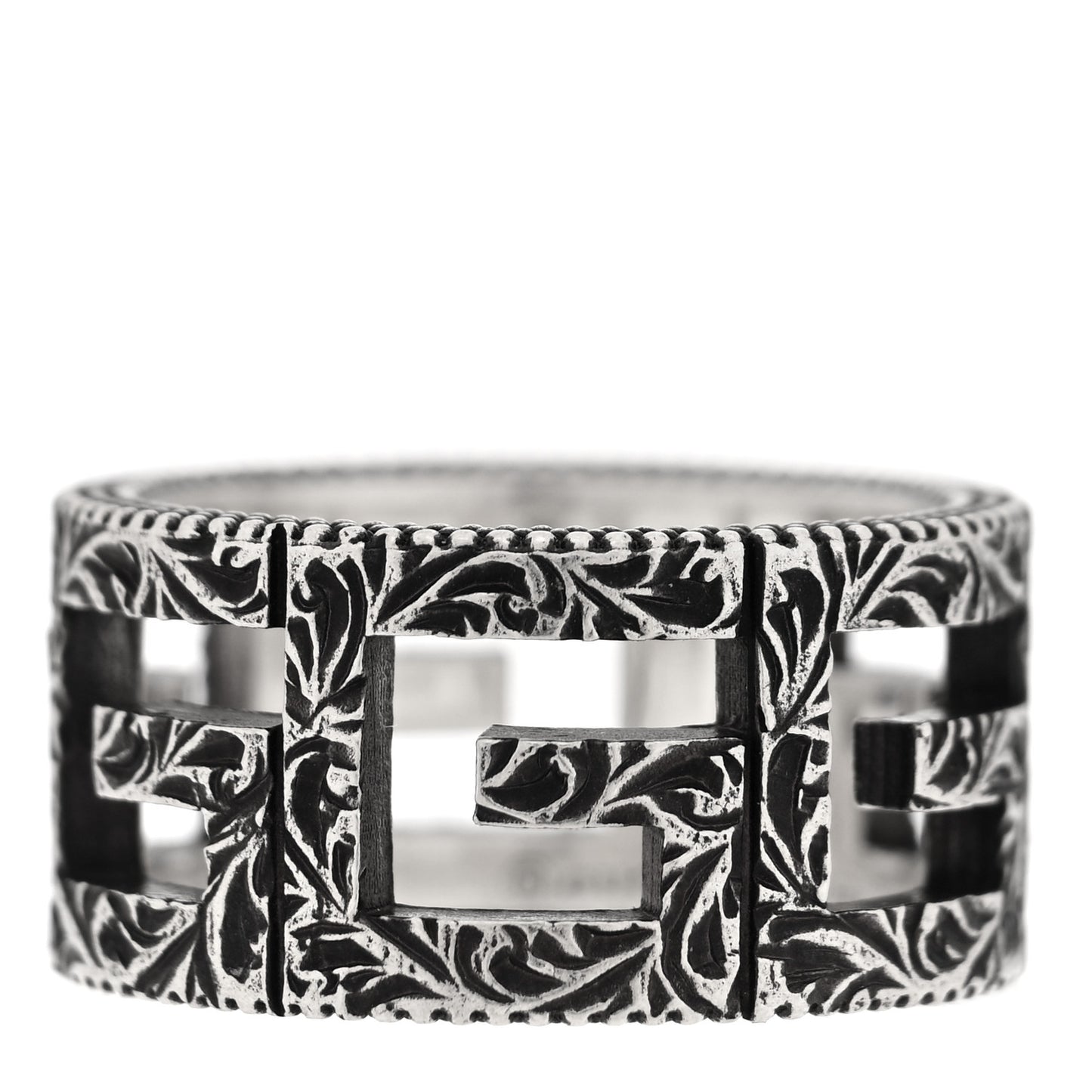 Sterling Silver Wide Square G Band Ring 54 6.75
