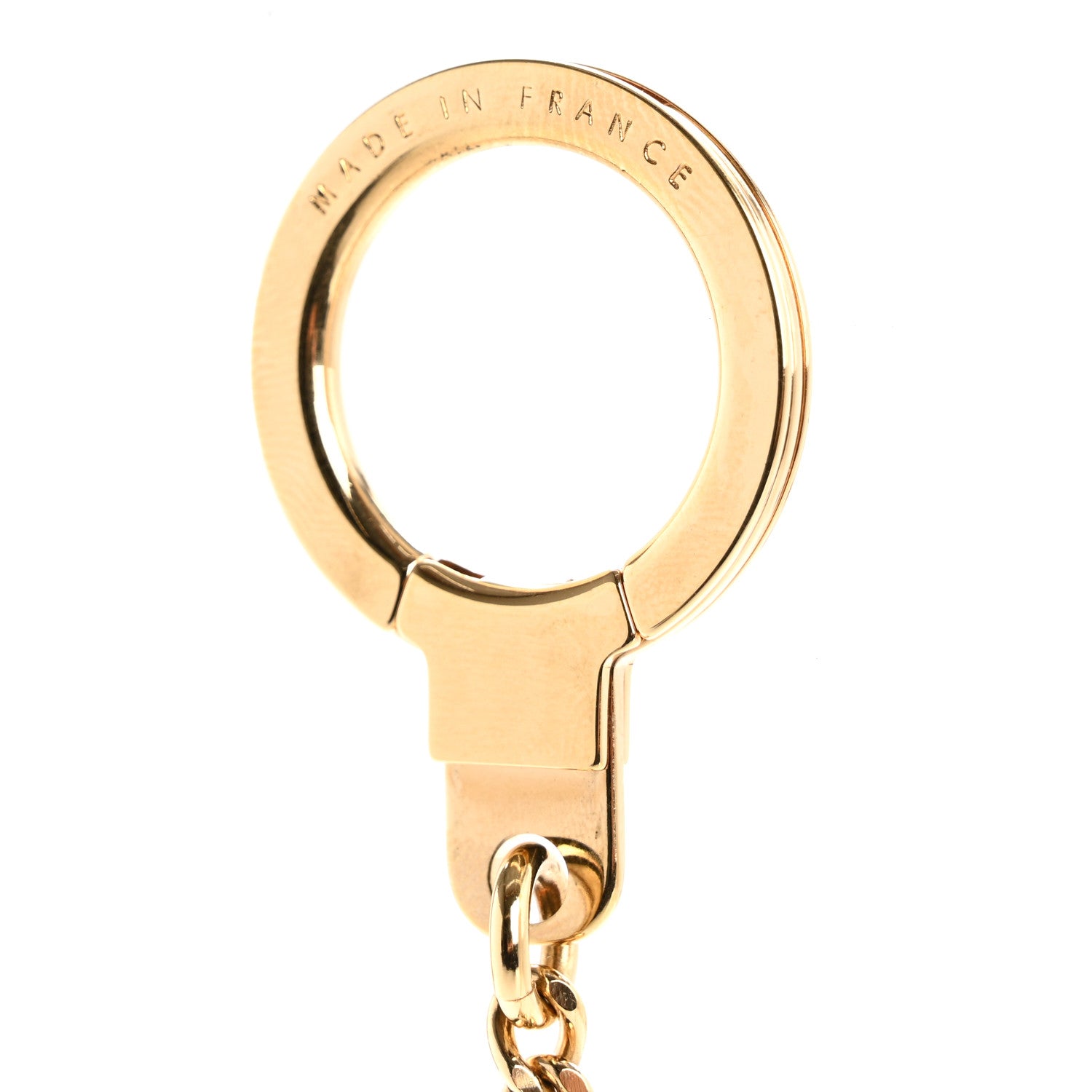 Louis Vuitton Metal Pochette Extender Key Ring Chain Gold 3 of 3
