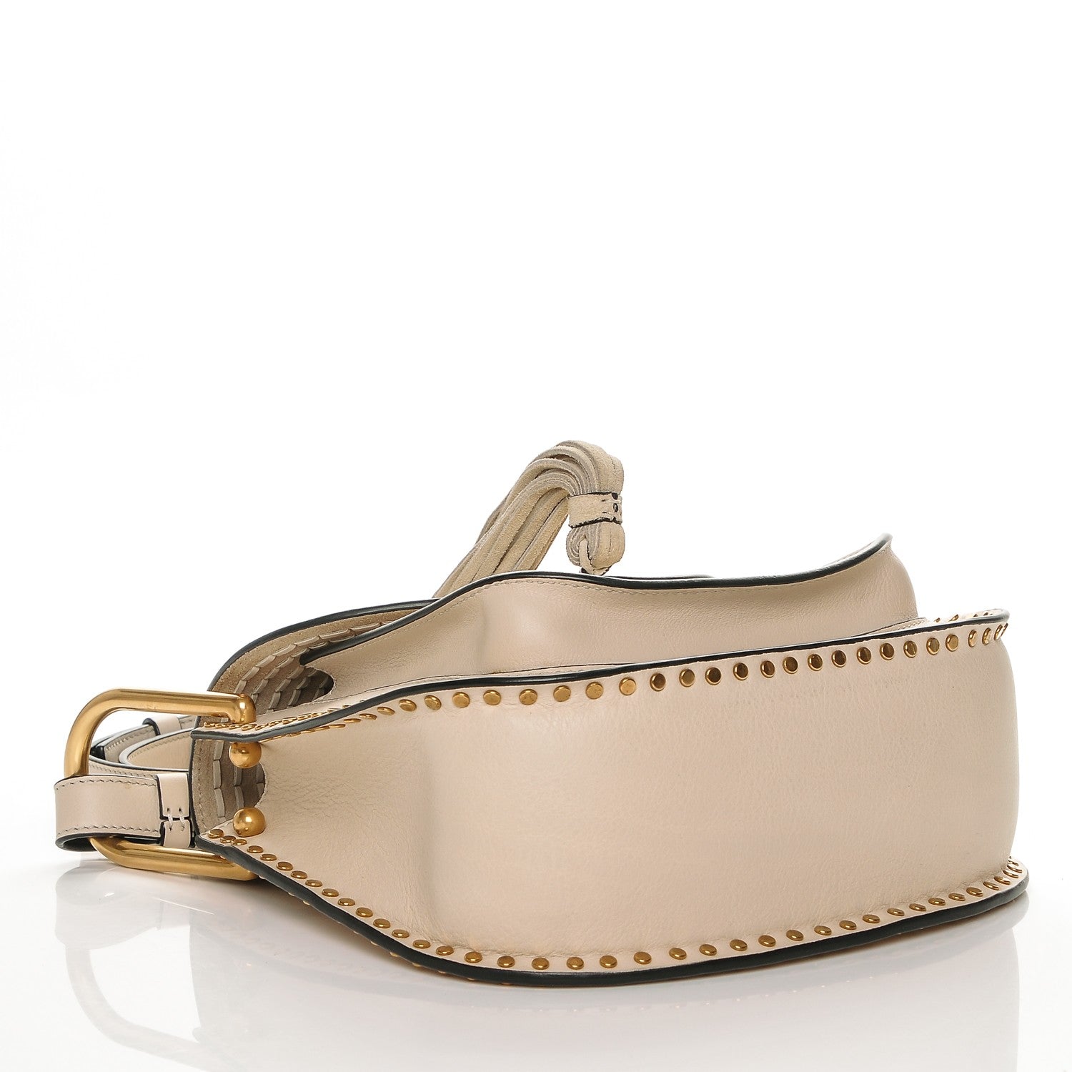 Chloe Calfskin Braided Small Hudson Shoulder Bag Abstract White 4 of 6
