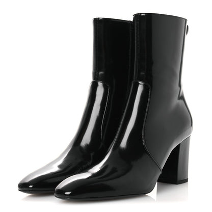 Saint Laurent Vitello Marilyn Betty 70 Ankle Zip Boots 39 Black 4 of 10