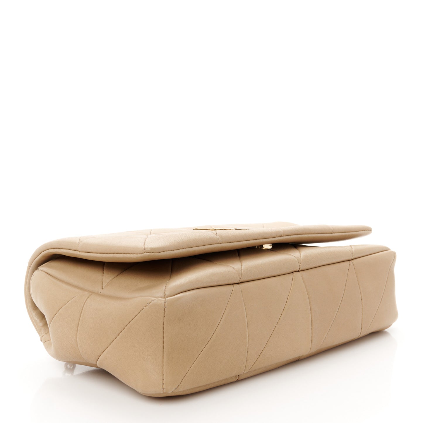 Lambskin Patchwork Monogram Medium Jamie Beige