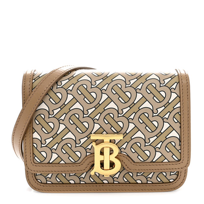 Burberry Calfskin Monogram Mini TB Bag Beige 1 of 14
