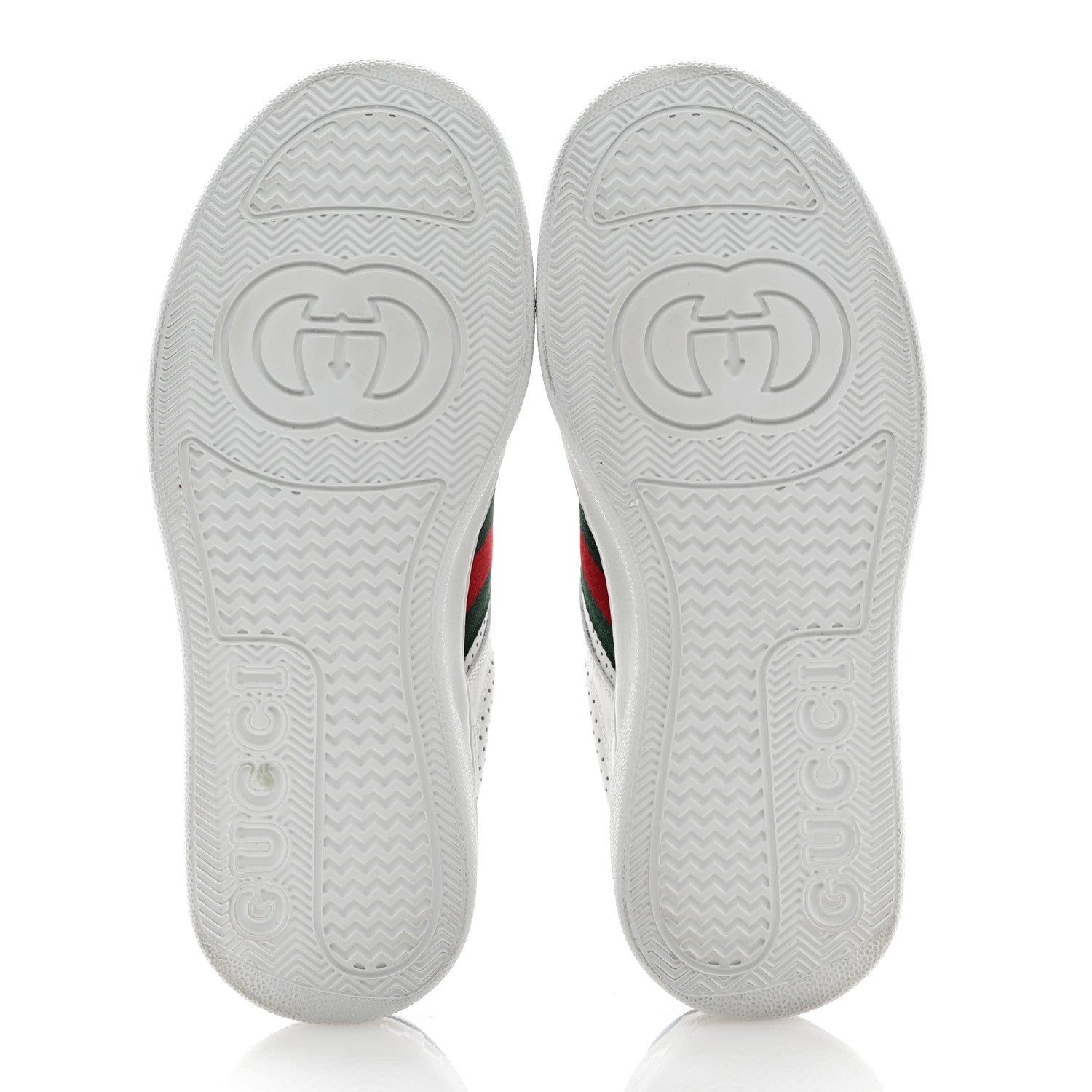 Gucci Calfskin Web Perforated Womens Platform 55mm Sneakers 38.5 White Bright Splash 6 of 9