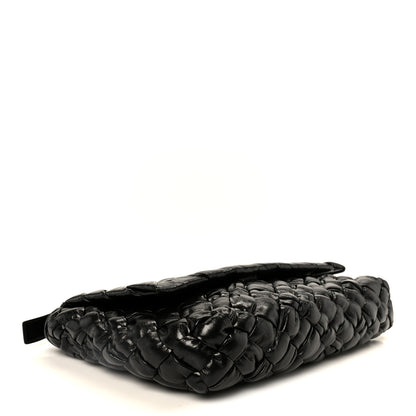 Bottega Veneta Calfskin Intreccio Kalimero Messenger Black 4 of 12