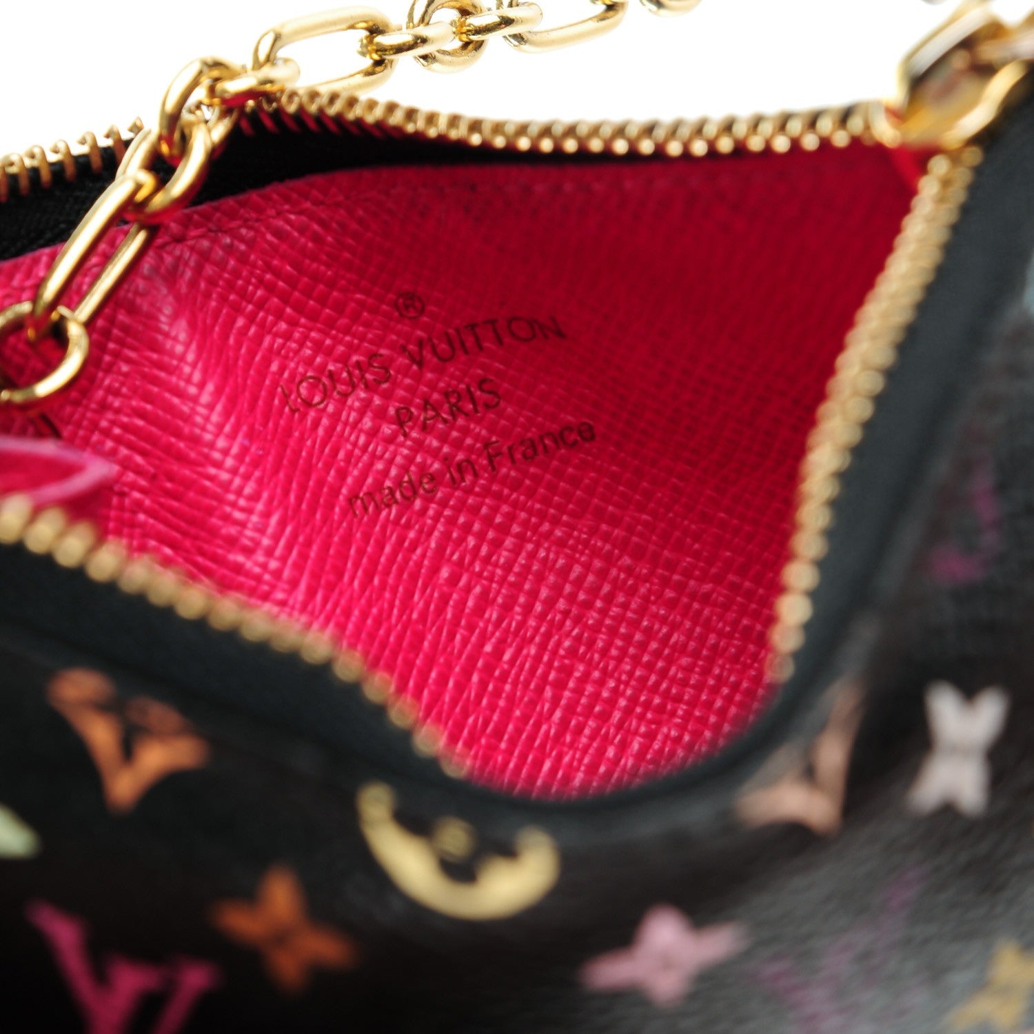 Louis Vuitton Monogram Multicolor Key Pouch Black Grenade 6 of 7