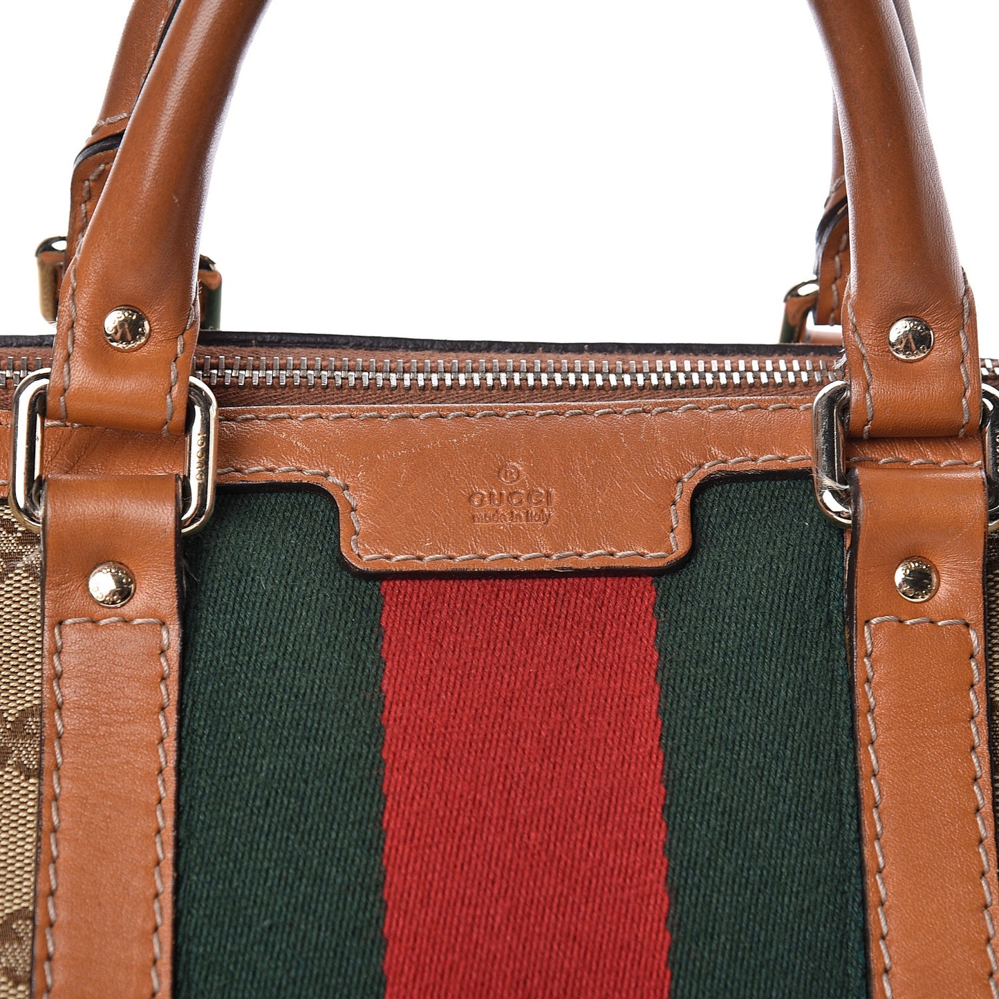 Monogram Vintage Web Medium Boston Tobacco