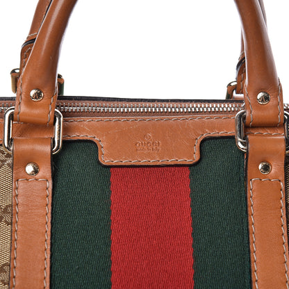 Gucci Monogram Vintage Web Medium Boston Tobacco 8 of 19