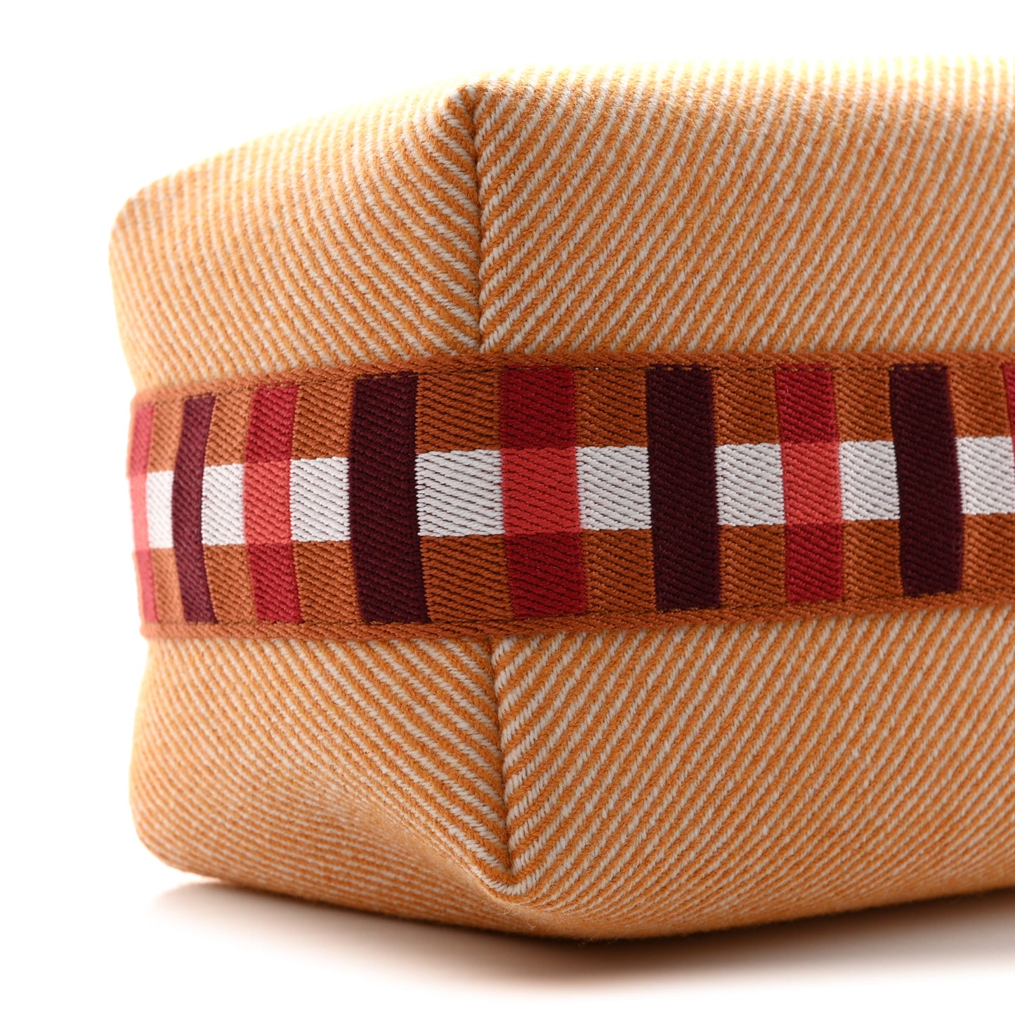 Merino Wool Small Au Carre Bride-A-Brac Pouch Fauve