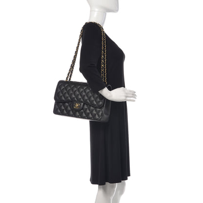 Chanel Caviar Quilted Jumbo Double Flap Black 2 of 9