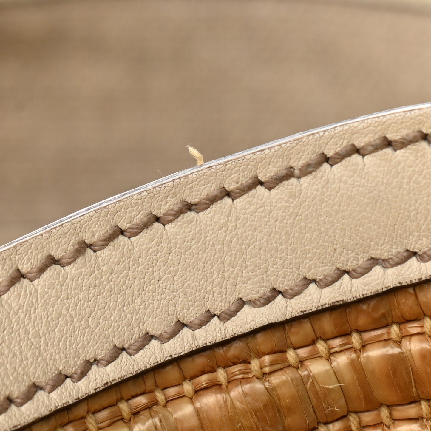 Straw Peggy Bamboo Handle Hobo