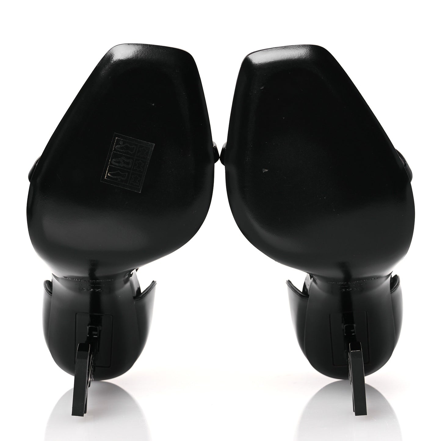 Patent Calfskin Opyum 110 Sandals 39.5 Black