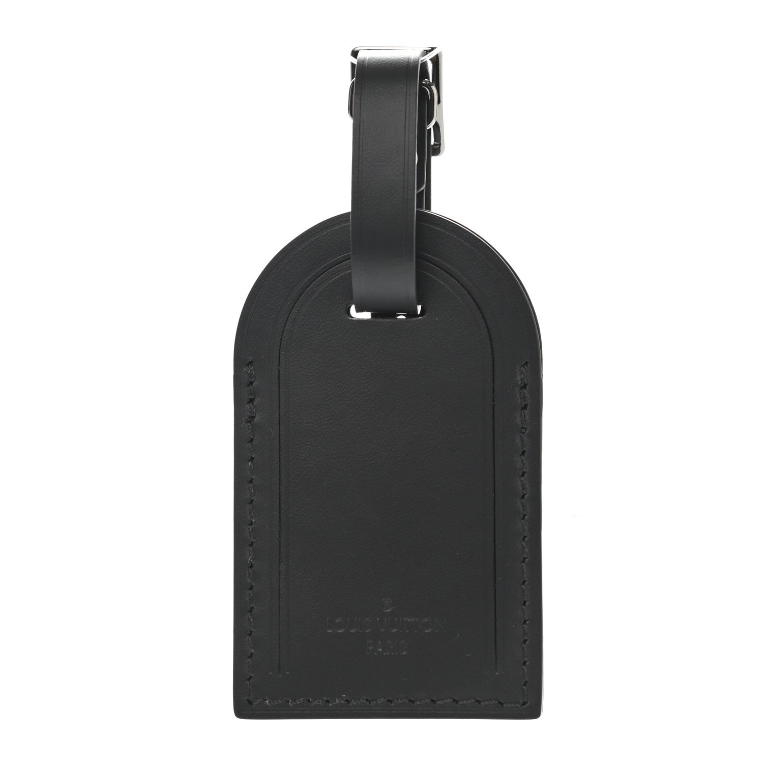Louis Vuitton Calfskin Luggage Tag Black 1 of 5