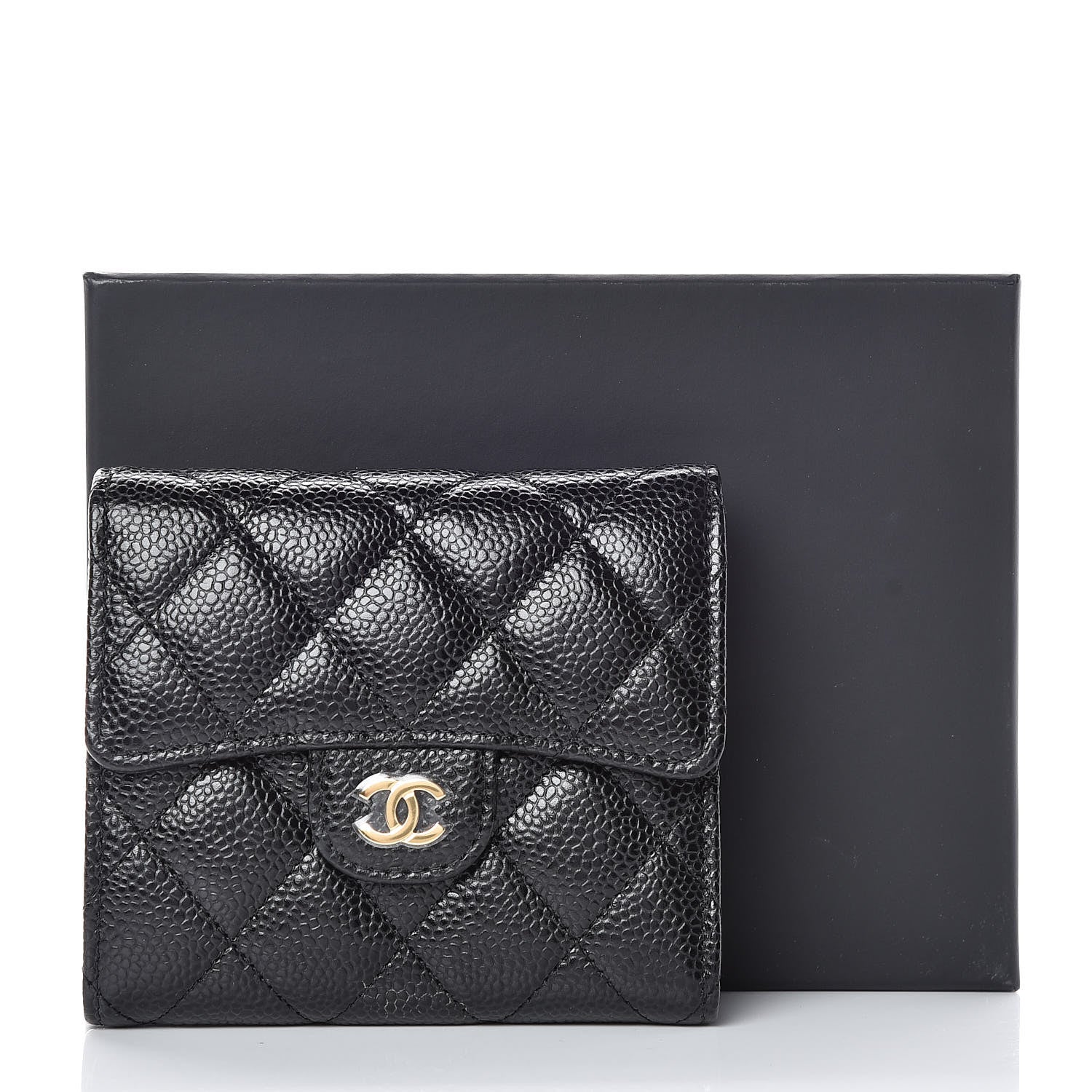Chanel Caviar Quilted Compact Flap Wallet Black 9 of 9