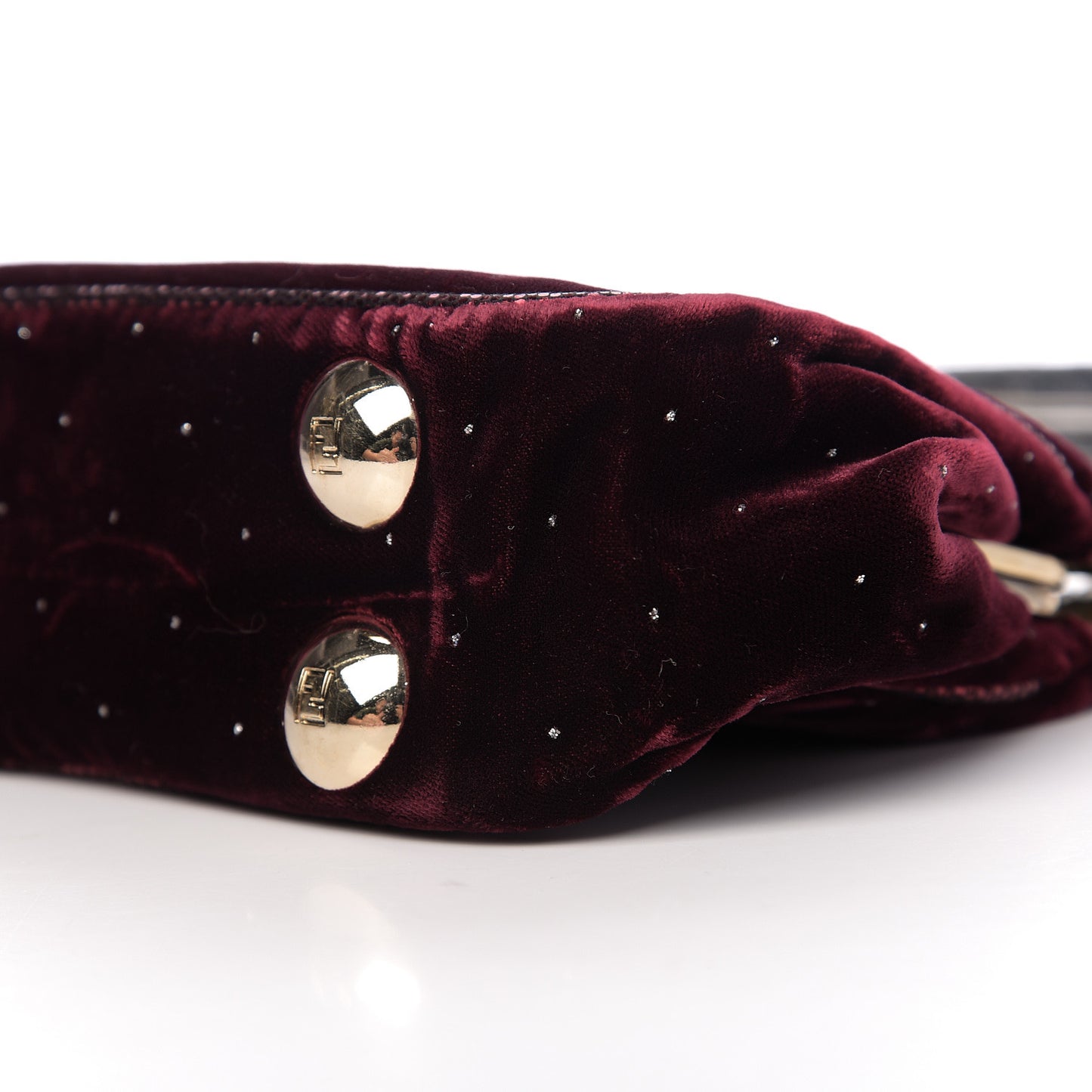 Velvet Calfskin Goatskin Neve Evening Bag Bordeaux
