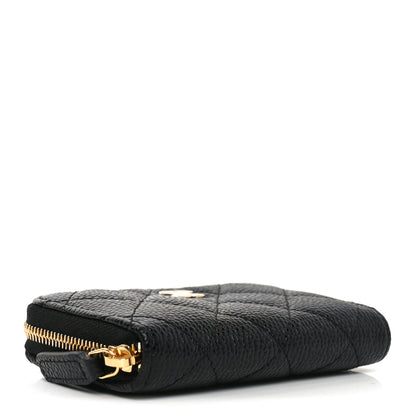 Chanel Caviar Quilted Zip Coin Purse Black 4 of 8