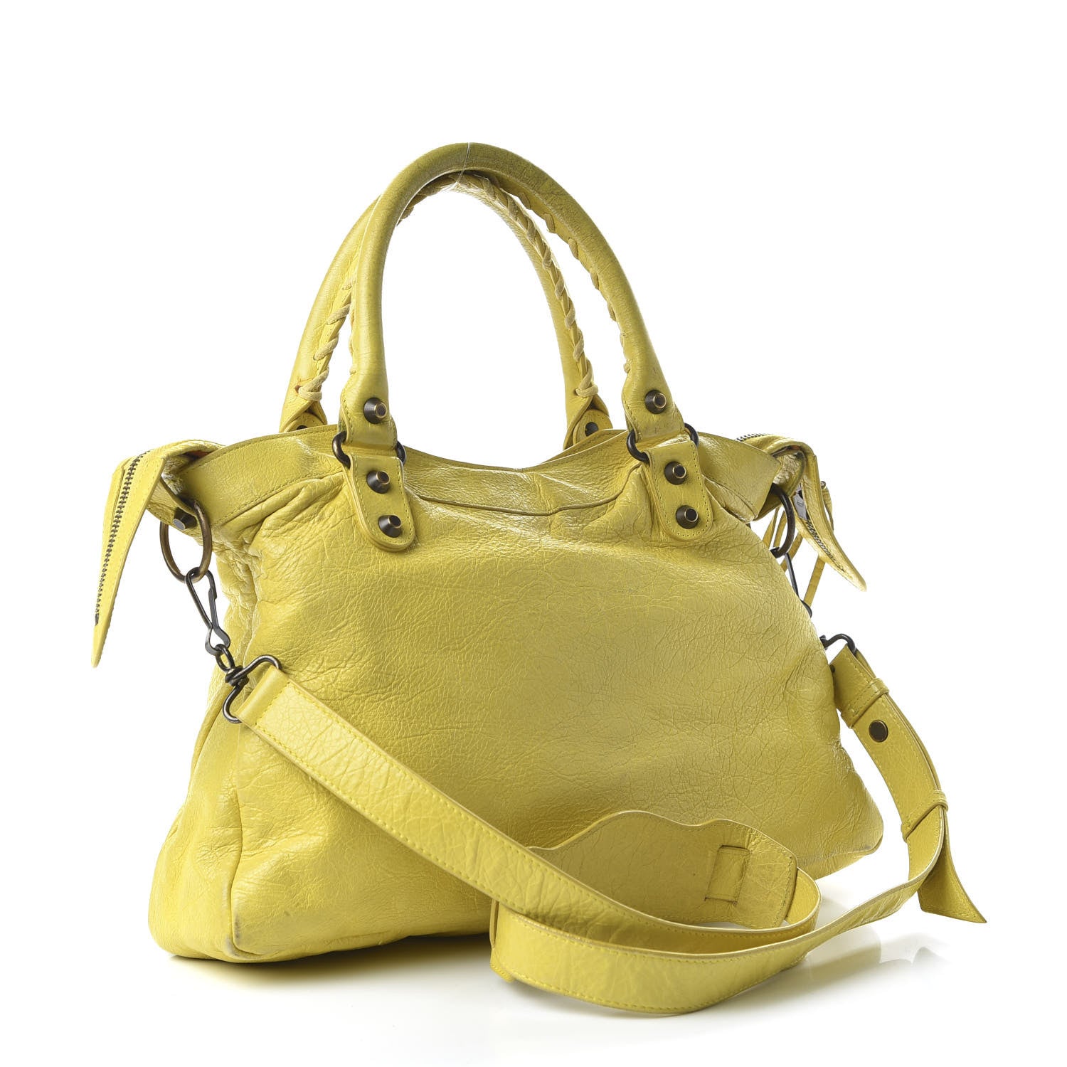 Balenciaga Agneau Classic Hardware Town Curry 3 of 10