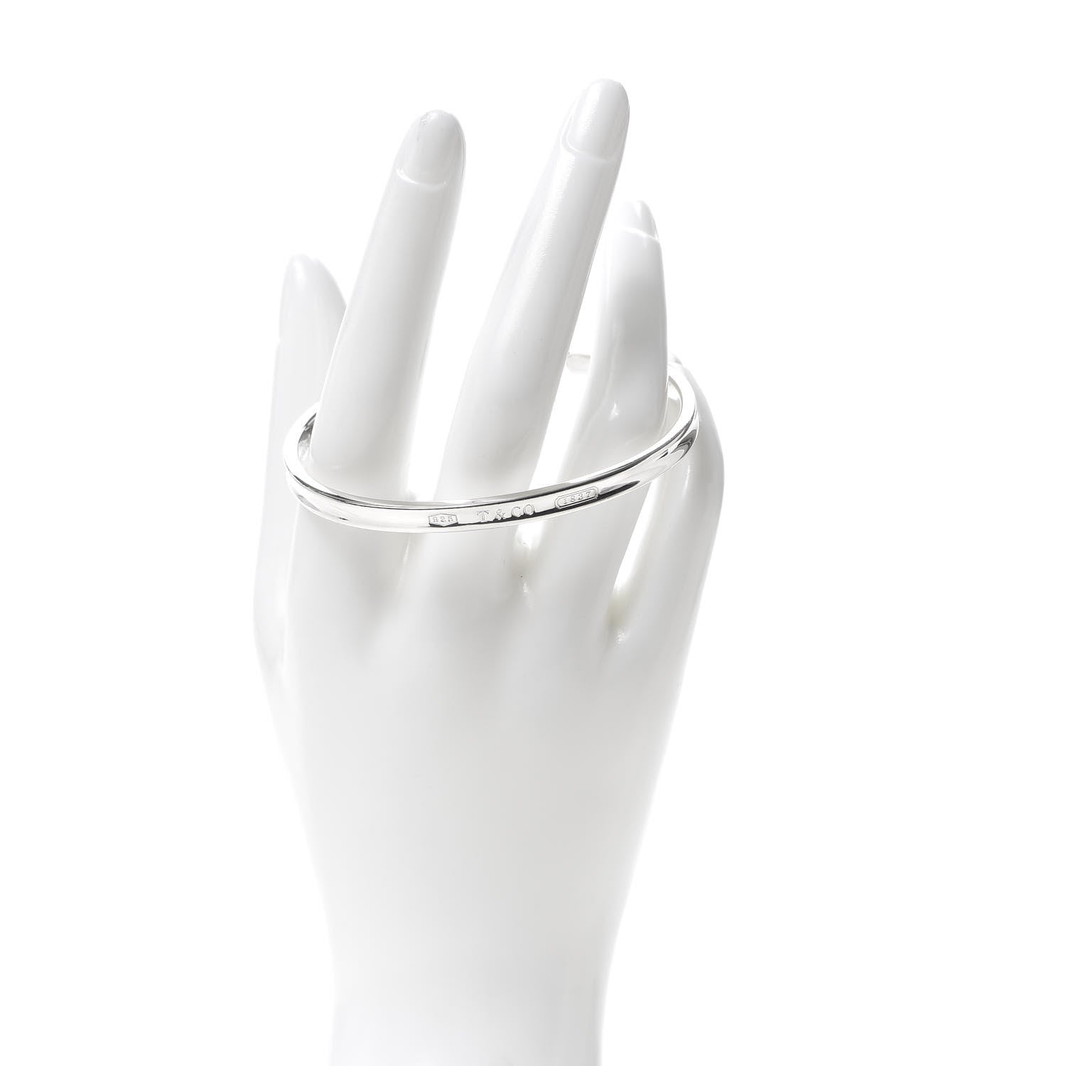 Tiffany Sterling Silver Narrow 1837 Cuff Bracelet 2 of 4