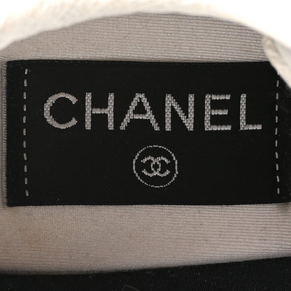 Chanel Terry Cloth Calfskin Womens Logo Sneakers 38 Red White 7 of 8