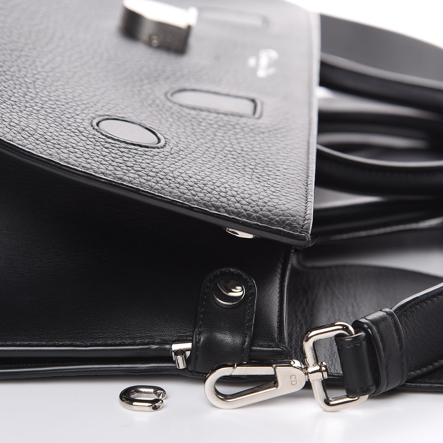Christian Dior Grained Calfskin Large Diorever Flap Black 9 of 13
