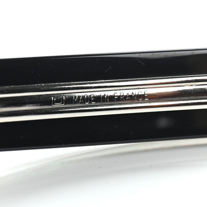 Chanel Resin Abalone Logo Hair Clip Barrette Black 3 of 3