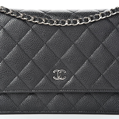 Chanel Caviar Quilted Wallet On Chain WOC Black 8 of 13