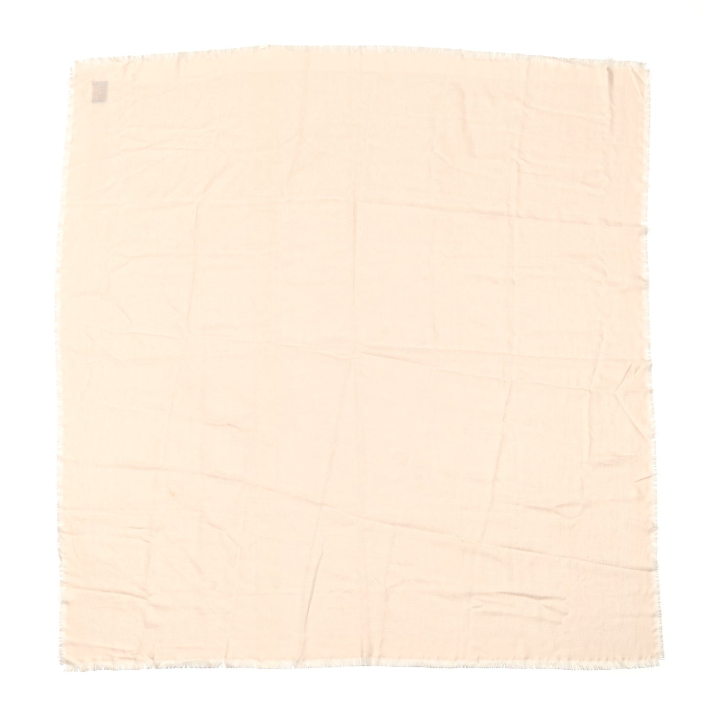 Wool Silk Monogram Shawl Beige