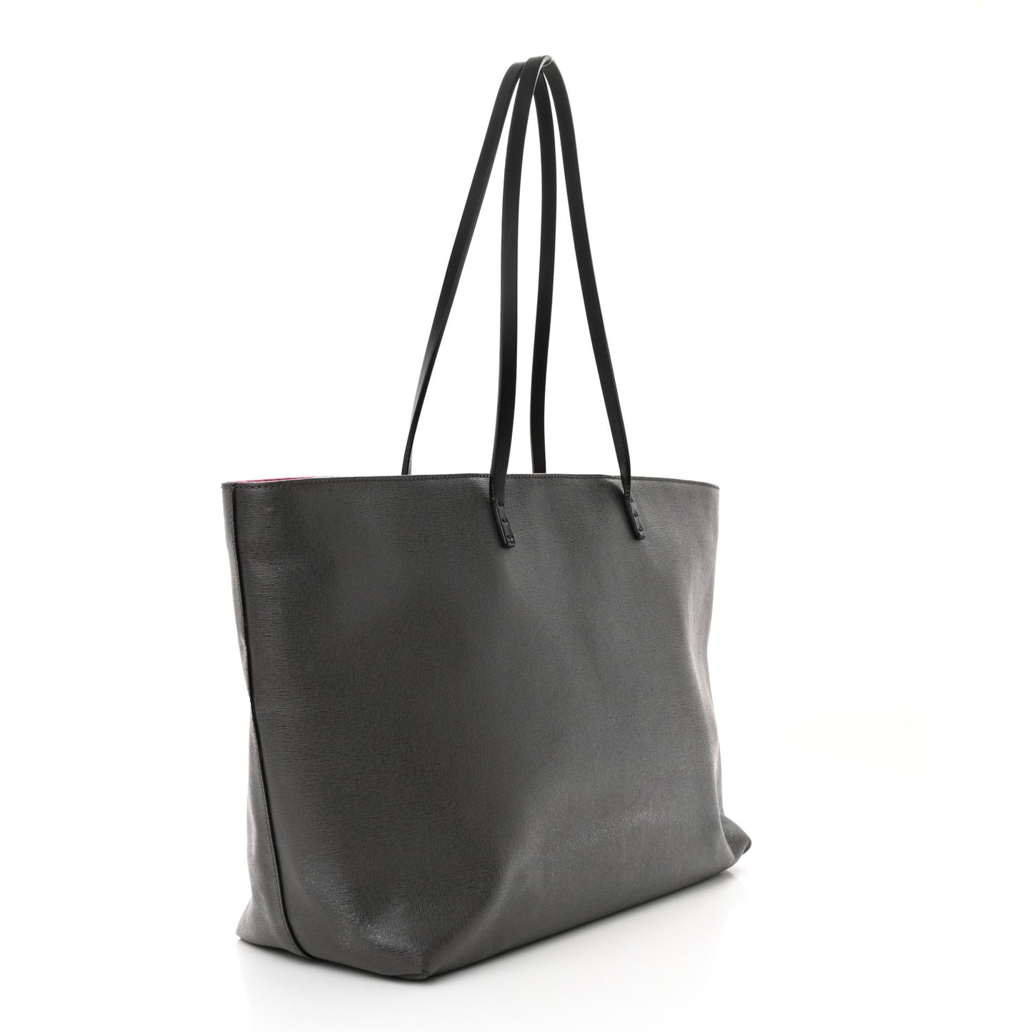 Vitello Elite Cuoio Monster Buggies Medium Roll Tote Carbone Black Multicolor Magenta