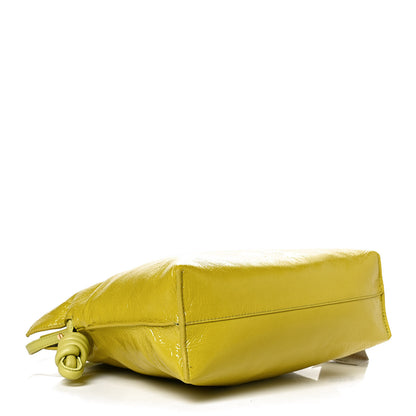 Loewe Crackle Patent Calfskin Small Flamenco Knot Bag Yellow 3 of 10