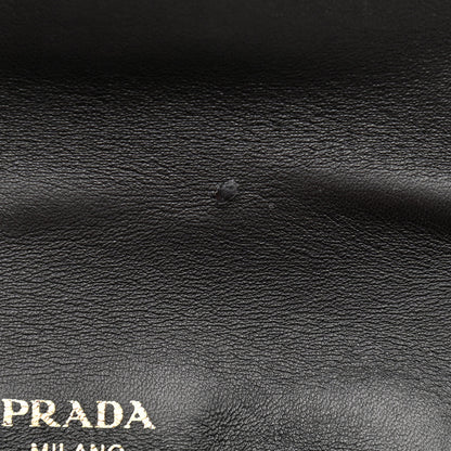 Prada Nappa Gaufre Medium Chain Flap Shoulder Bag Black 10 of 11