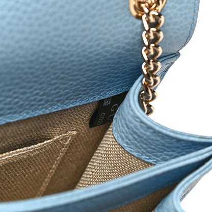 Gucci Dollar Calfskin Small Interlocking G Shoulder Bag Mineral Blue 7 of 14