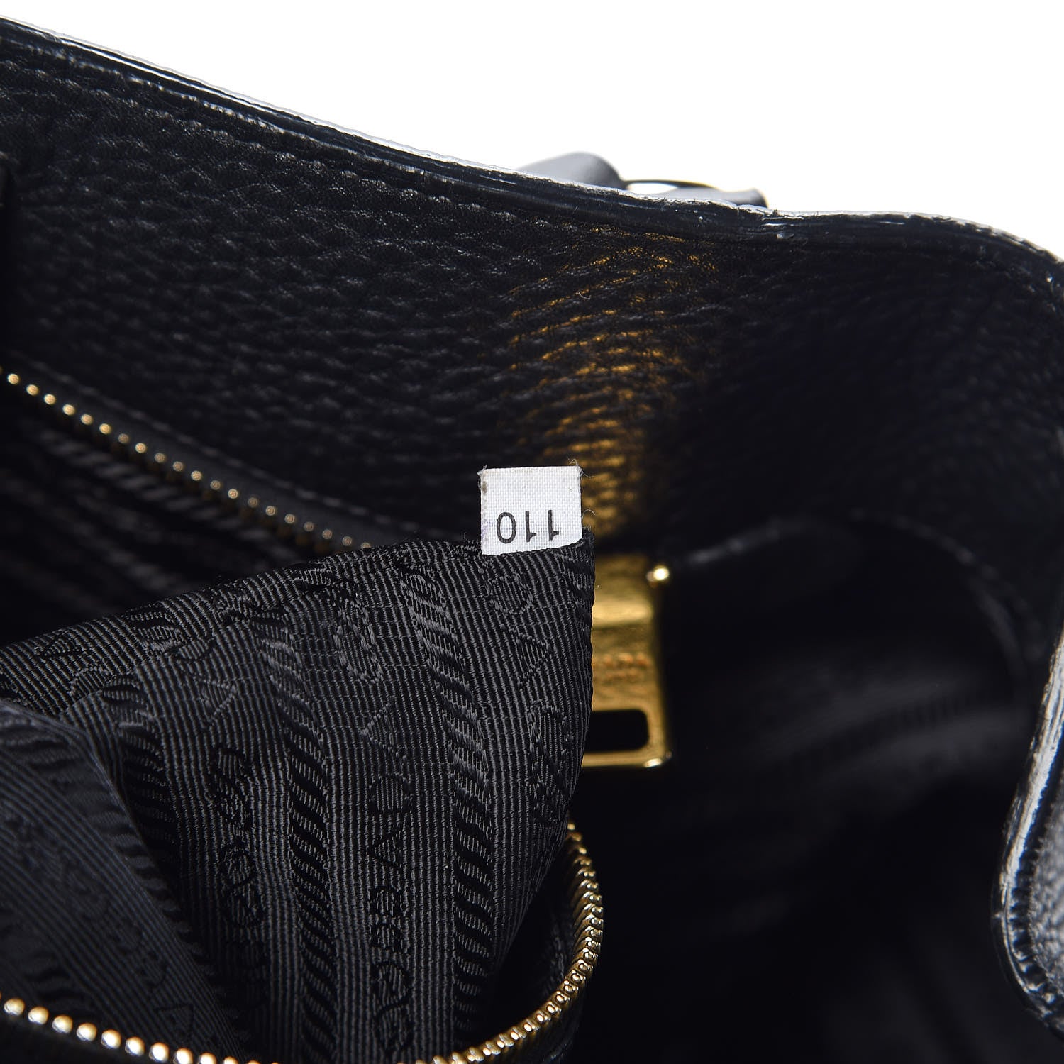 Prada Vitello Daino Tote Black 7 of 7