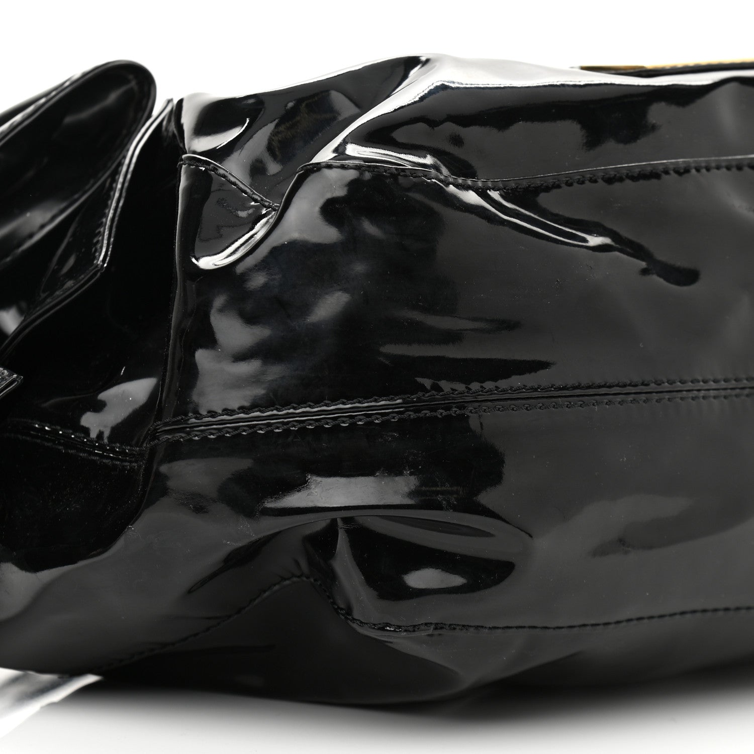 Valentino Garavani Patent Lacca Small Nuage Bow Hobo Black 9 of 11