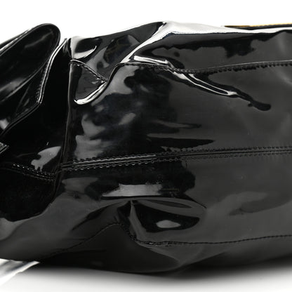 Valentino Garavani Patent Lacca Small Nuage Bow Hobo Black 9 of 11