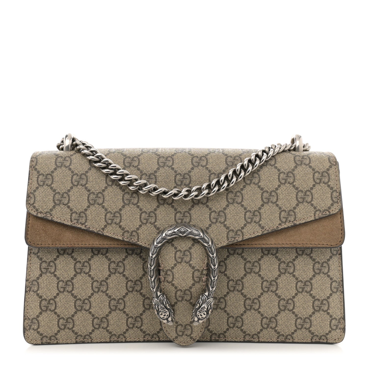 Gucci GG Supreme Monogram Small Dionysus Shoulder Bag Taupe 1 of 12