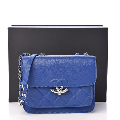 Chanel Caviar Quilted CC Box Flap Blue 11 of 11