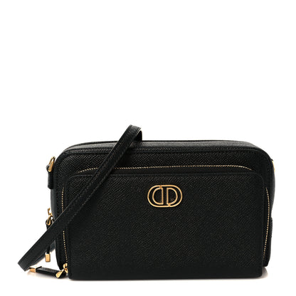 Christian Dior Grained Calfskin Caro Double Pouch Black 1 of 10