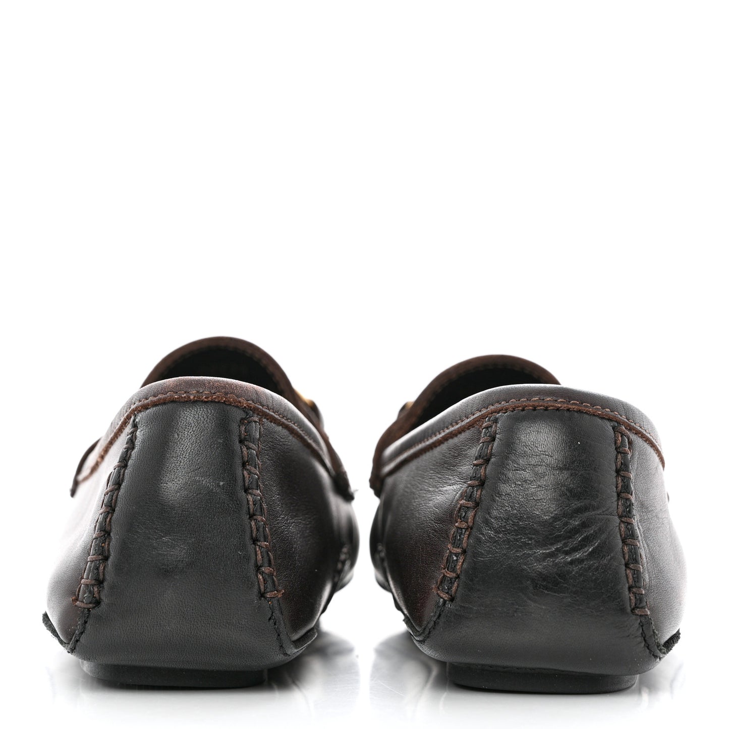 Calfskin Horsebit Mens Driver Loafers 7.5 Brown