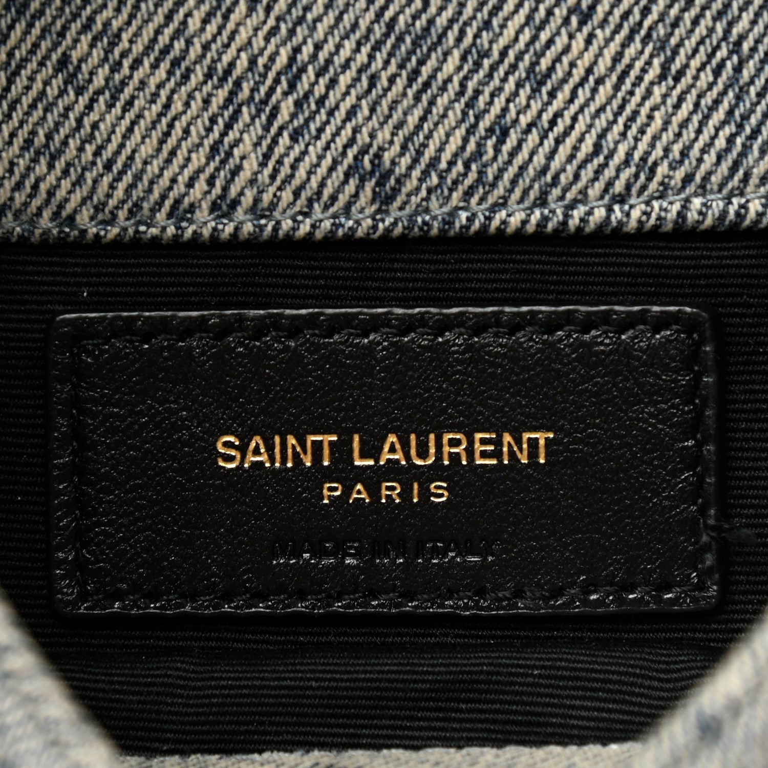 Saint Laurent Denim Quilted Monogram Loulou Puffer Pouch Clutch Blue Gray Light Azur 7 of 8