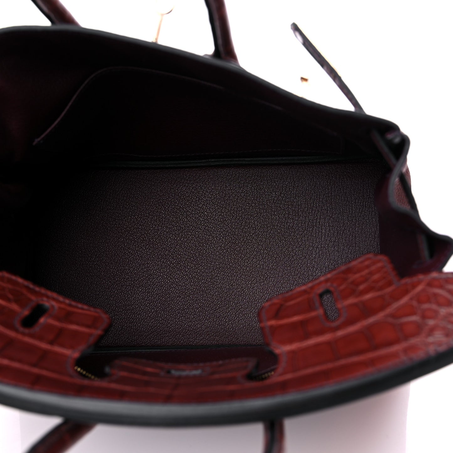 Togo Matte Alligator Birkin Touch 25 Rouge Sellier Bourgogne