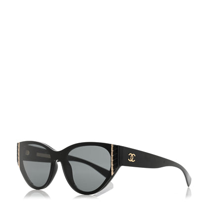 Chanel Acetate Cat Eye Sunglasses 6054 Black 1 of 6